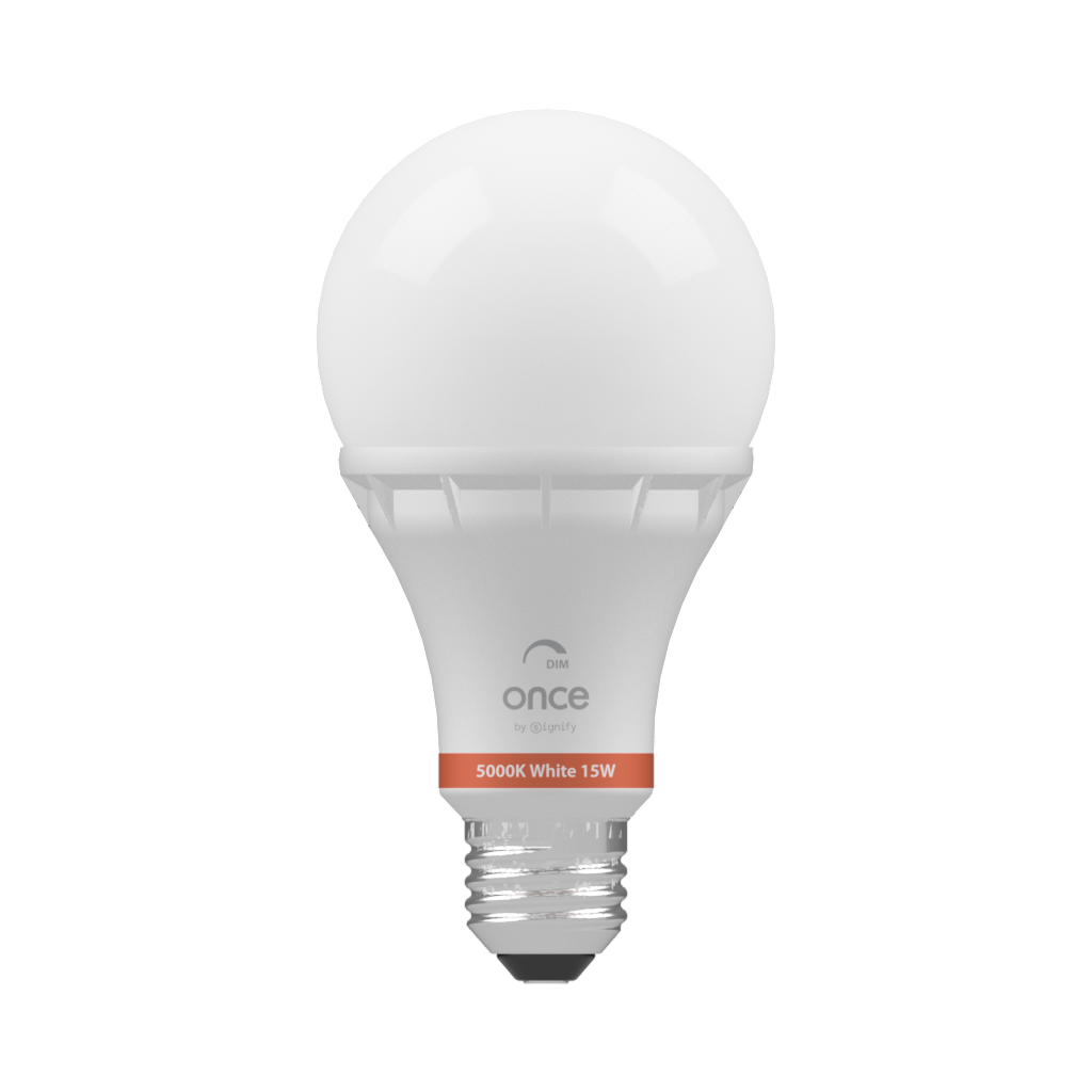 Once 5000K White 15W Dimmable 120VAC — Front